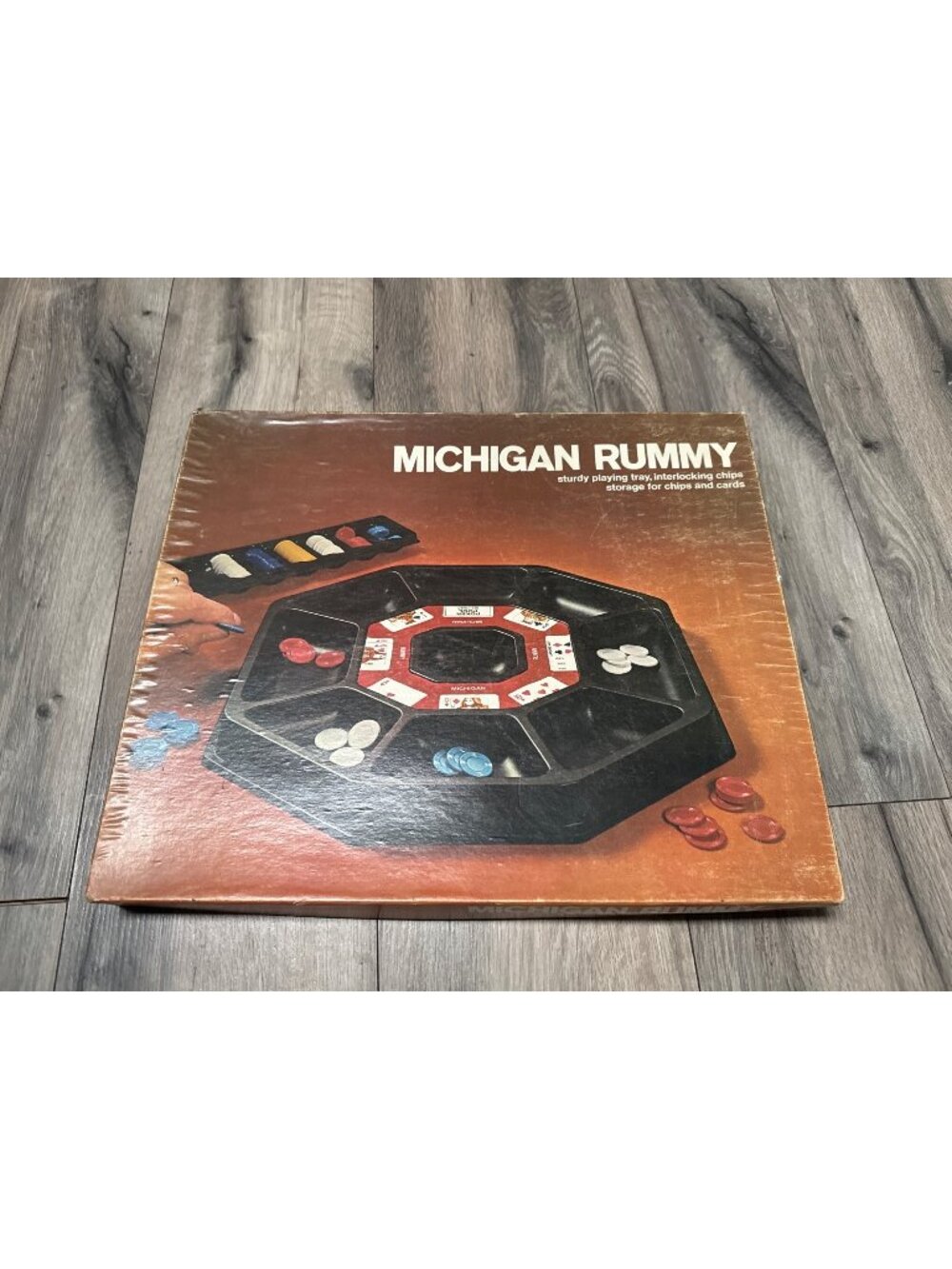 Michigan Rummy Board Game By Milton Bradley 1974 Complete Set With Chips & Cards